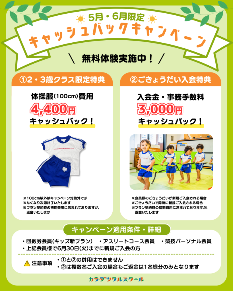5・6月キャッシュバックキャンペーン
